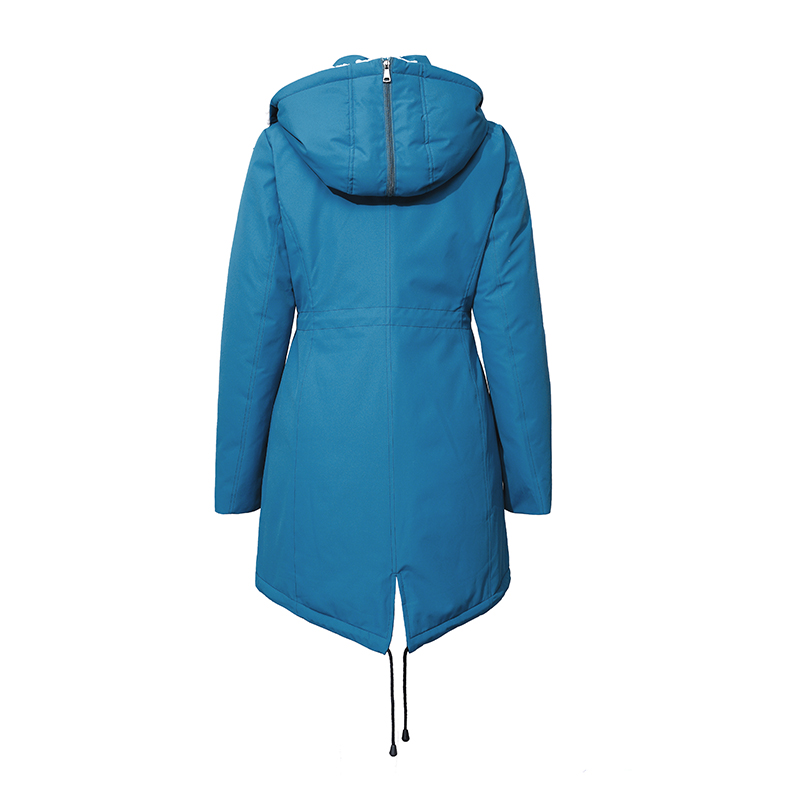 Lång varm jacka / parka för damer