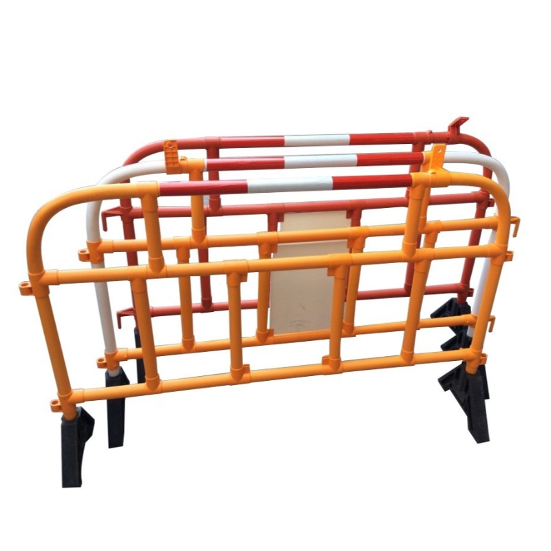 Gångbarriär för konserter, sportevenemang och parader plastbarrikad PVC-parkeringsbarriärsvägsväg