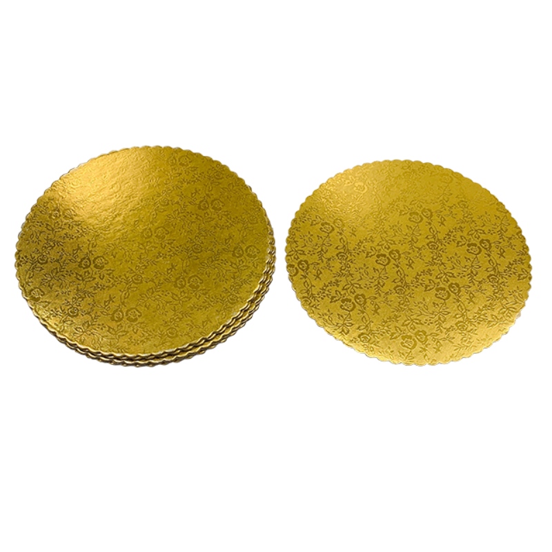 Eye Catching Round Gold Cake Board for Cake Displaying