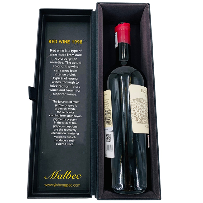 Lyxanpassad vinförpackning med svart EVA inuti