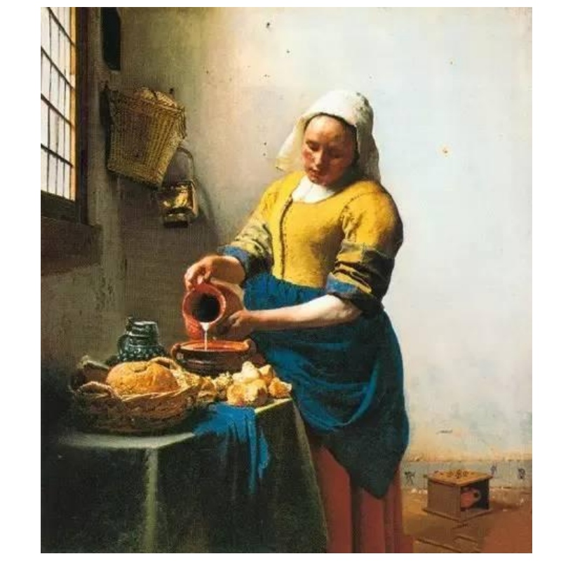 Välkomstskort Johannes Vermeer Målning, Inbjudskort omfattar vita kuvert.Egen konstruktion