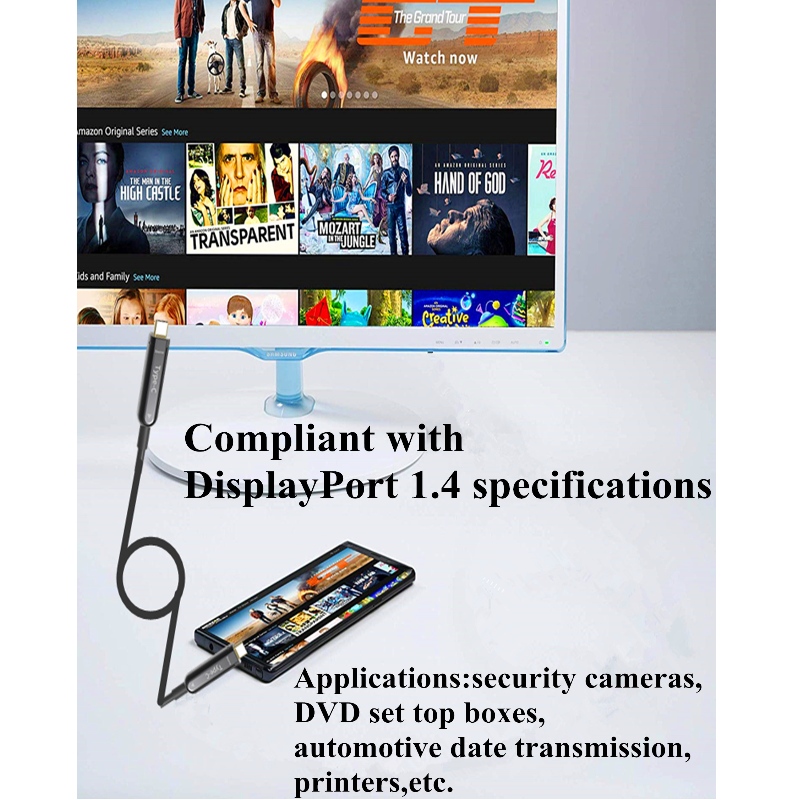 20M (65ft) typ C aoc-kabel 4K * 2K @ 60hz 10g för apple macbook mobiltelefon ansluten till HDTV