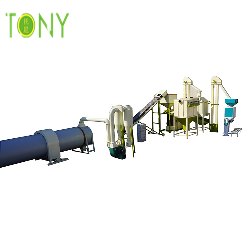 TONY högkvalitativ och professionell teknologi 7-8 ton / timme biomassa pelletsanläggning
