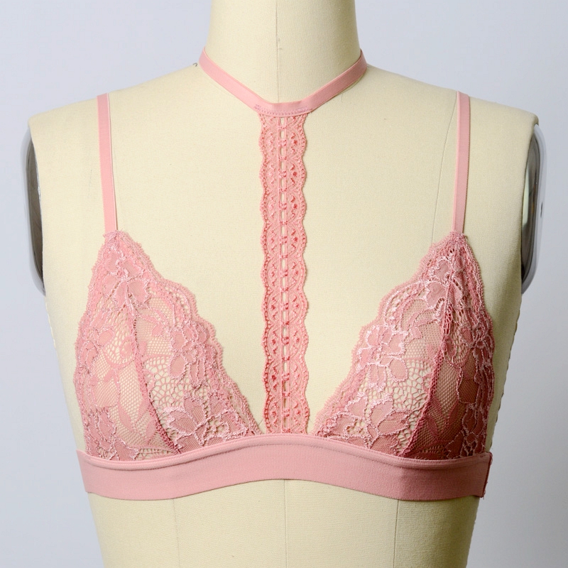 Ga-5370 Grace Girl Scallop Lace Choker Bralette Partihandel