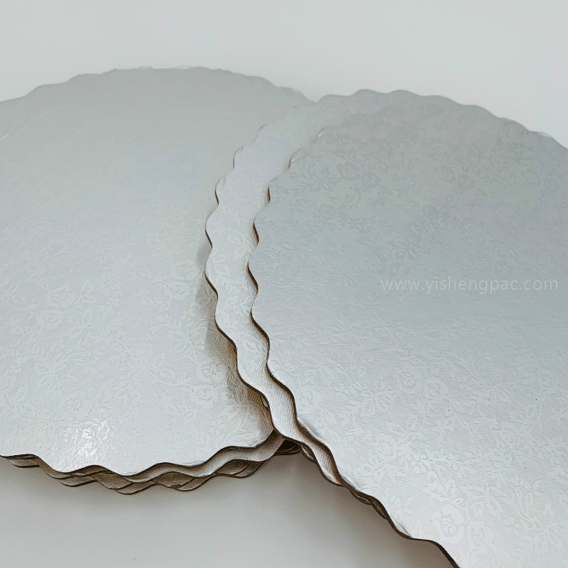 Silver Cake Boards 25cm Cake Board tio tum Rund och Silver