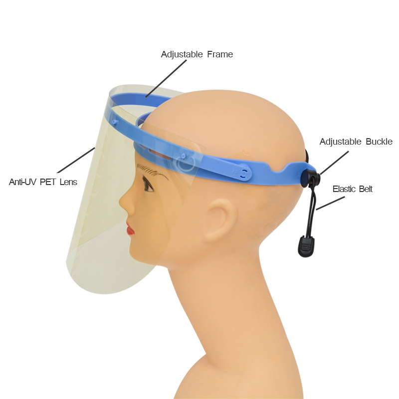 0,25 mm UV-skydd Plastskydd Anti-dimma ansiktsskydd med visir