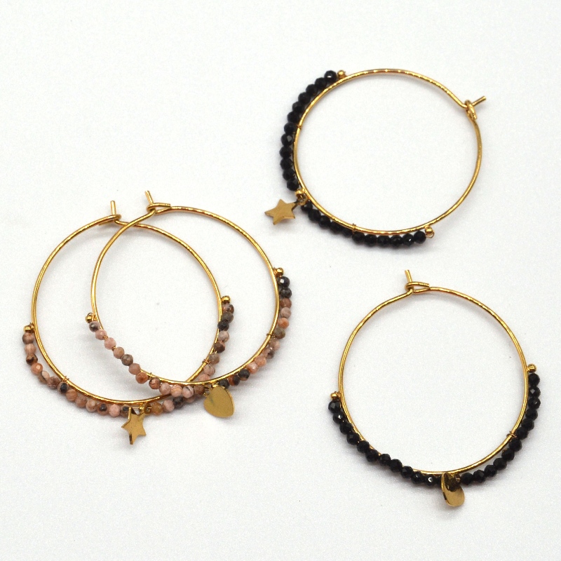 Runda örhängen, bära pärlor, etnisk stil, retro, bohemisk stil, cirkelörhängen, damstil, stjärnbohemisk stil, hänge, Kina Ruifanbao smycken bearbetningsfabrik