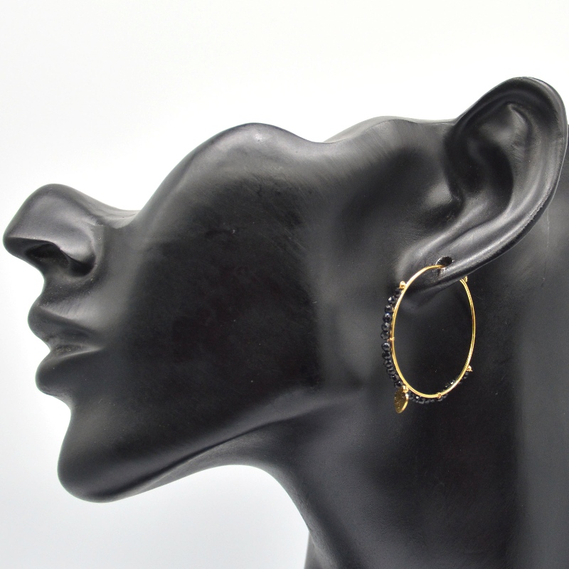 Runda örhängen, bära pärlor, etnisk stil, retro, bohemisk stil, cirkelörhängen, damstil, stjärnbohemisk stil, hänge, Kina Ruifanbao smycken bearbetningsfabrik