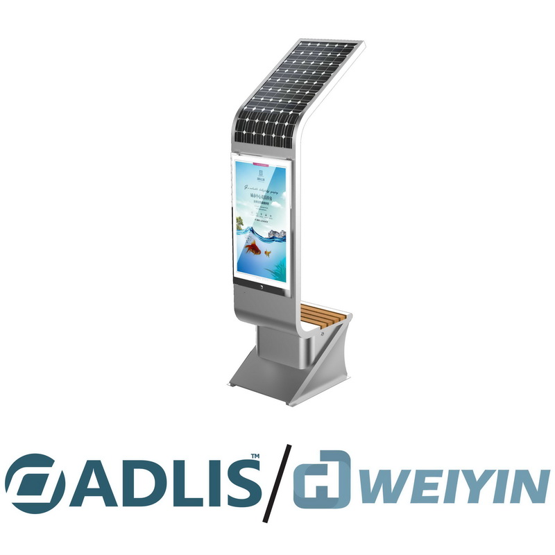 Multifunktion High resolution Reklam Solar Bench for Smart City
