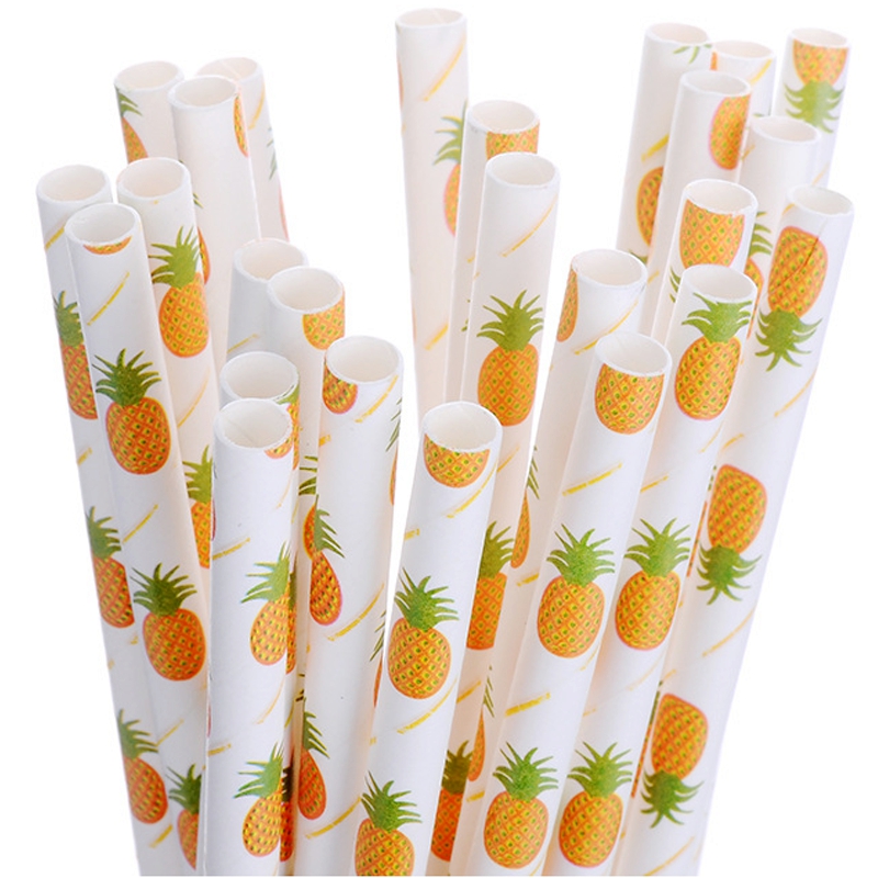 Frukt ananas pappers sugrör