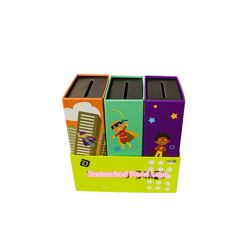 Piggy Bank for Kids 3-in-1 Money Box tillverkad av cardboard