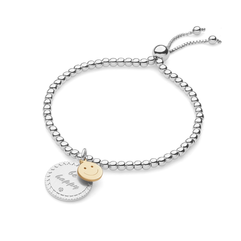 Kvinnors europeiska och amerikanska stil söta enkla leende ansikte rostfritt stål rörligt låsarmband Kina Ruifanbao smycken fabrik