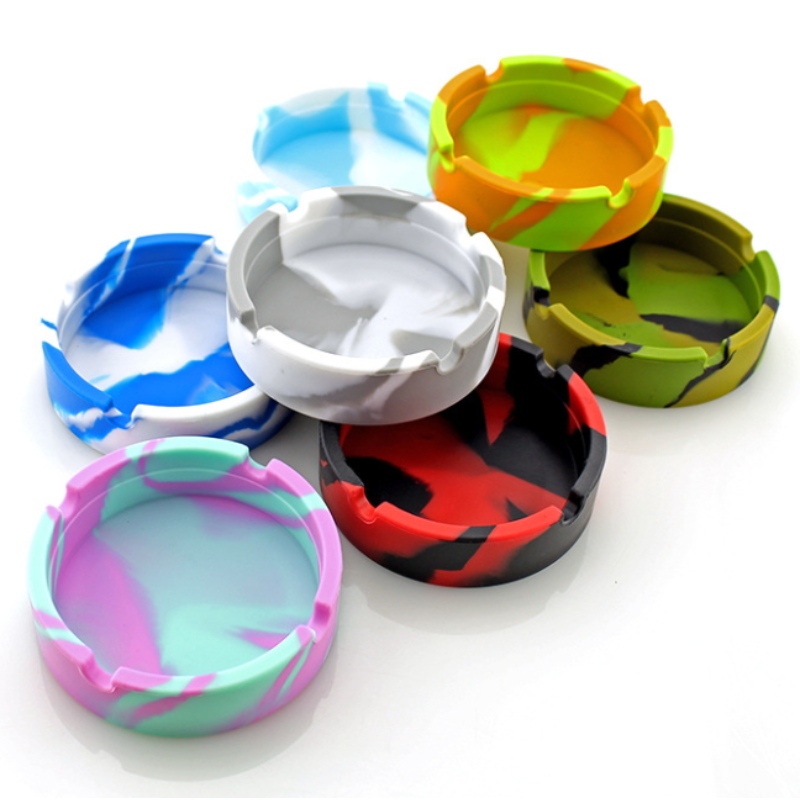 Rund kamouflage askkopp