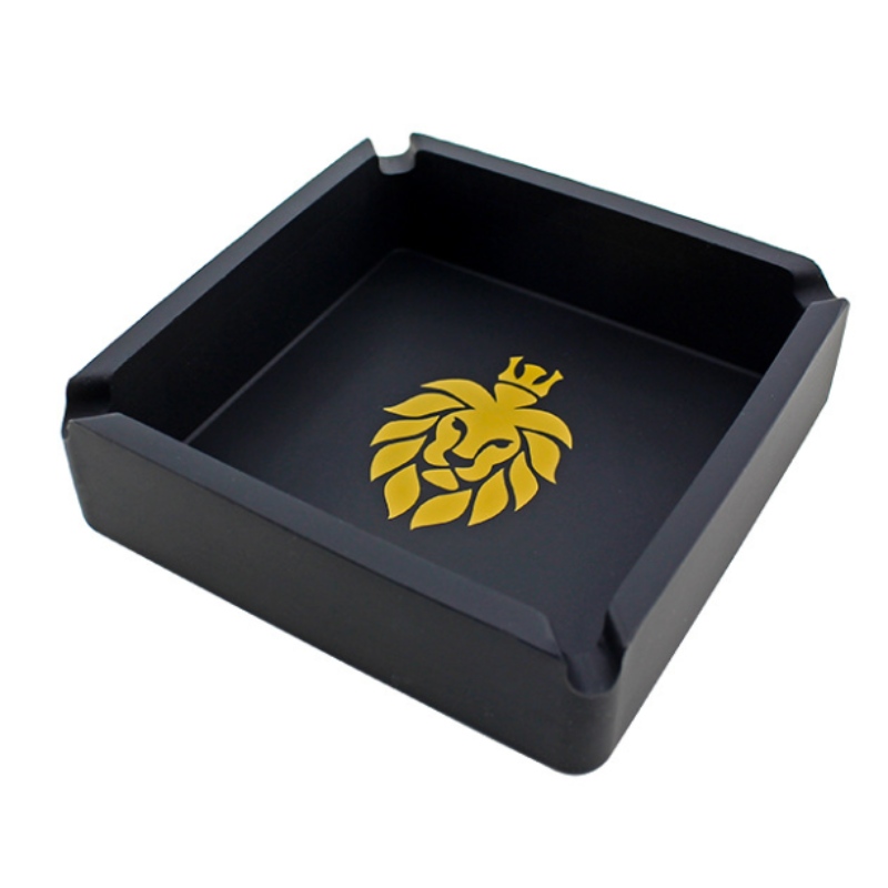 Stor tryckt fyrkantig askkopp