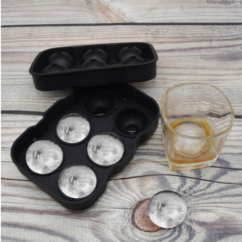 Speciell ismodell för whisky med 10 färger, 6-håls ishockeyform, rund vattentät ismaskin