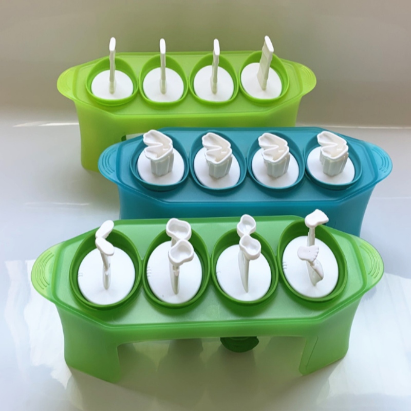 Ny skalle glassmodell wild man zombie modell silikon popsicle med fäste DIY handhållen glass mögel