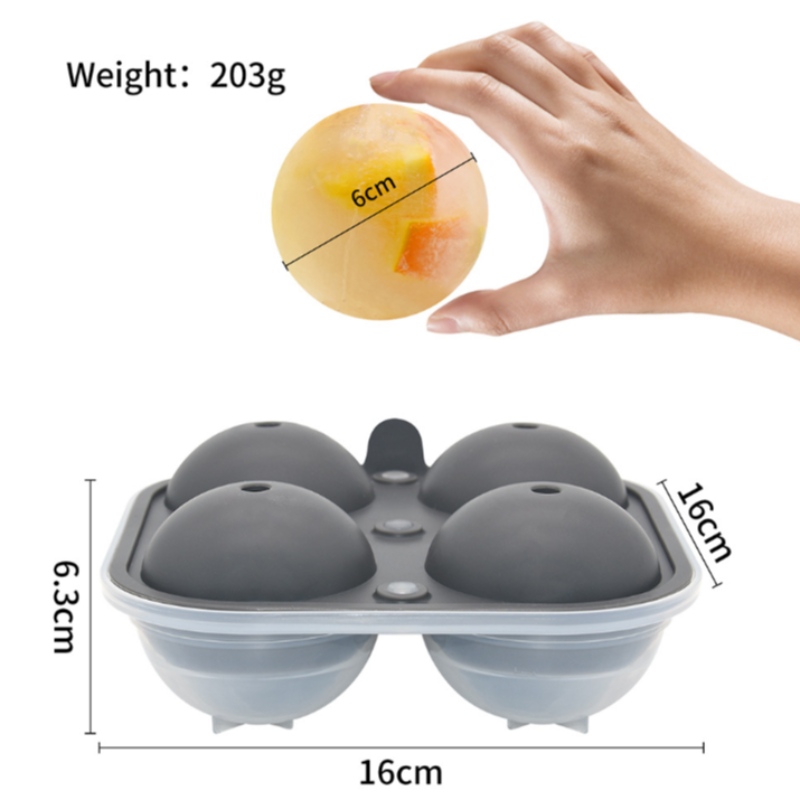 Ny stor silikonishockeybox whiskyboll runt plastisform