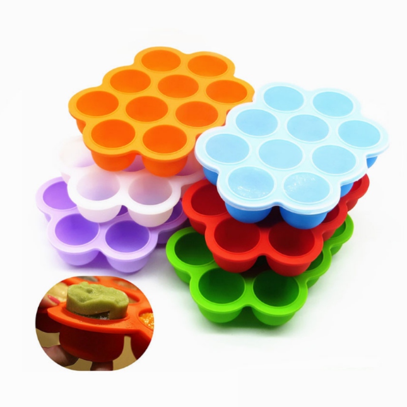 Silico gel 10 hål för kompletterande matlåda Is för att göra en frysbox för modersmjölksersättning