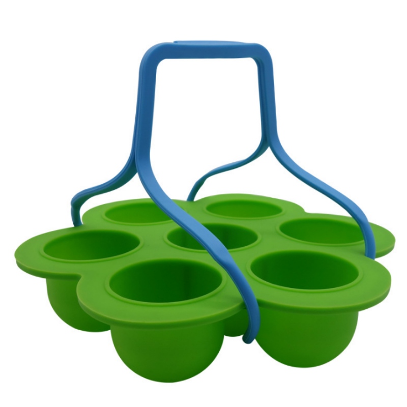 7-håls kiselgel tillbehör matlåda handtag, silikon kakform, isgaller