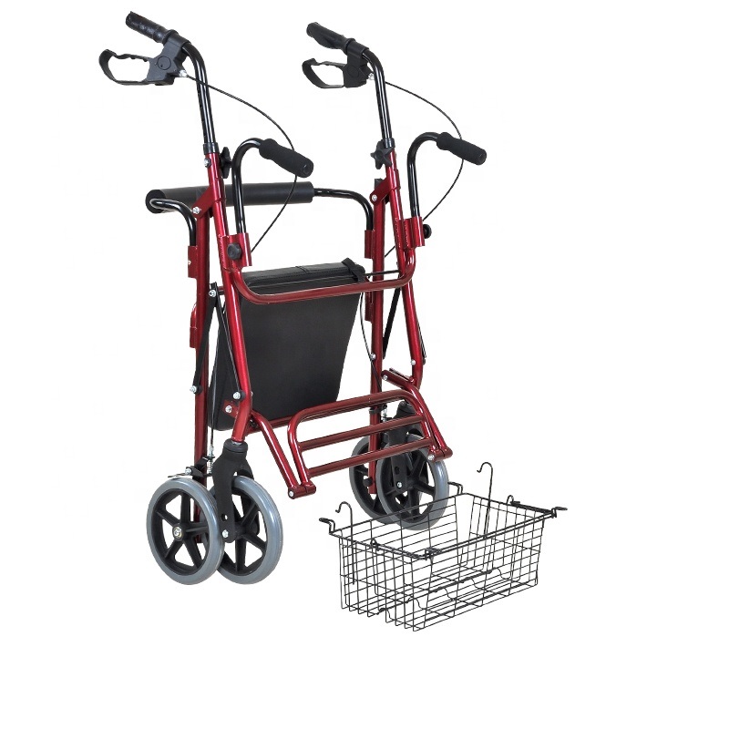 Rollator med armstöd och fotstöd