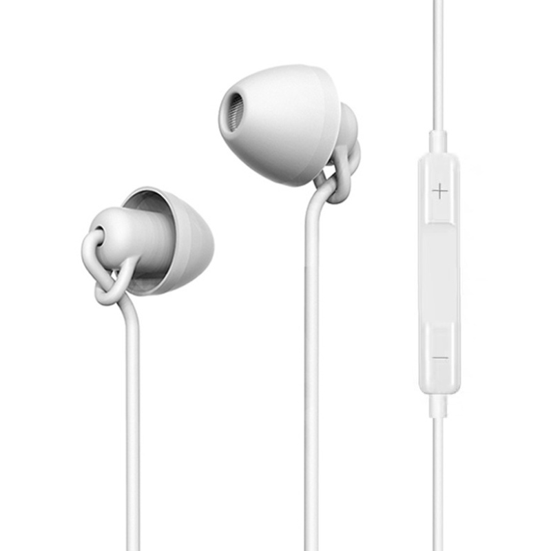 Brusreducerande öronsnäckor Wired Sleep Earphone Hela silikonhörlurar