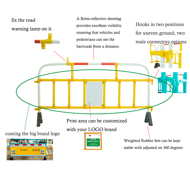Säkerhetsanordningar av PVC-plast, stängsel, isolering av byggarbetsplatser, väghinder från kinesiska tillverkare