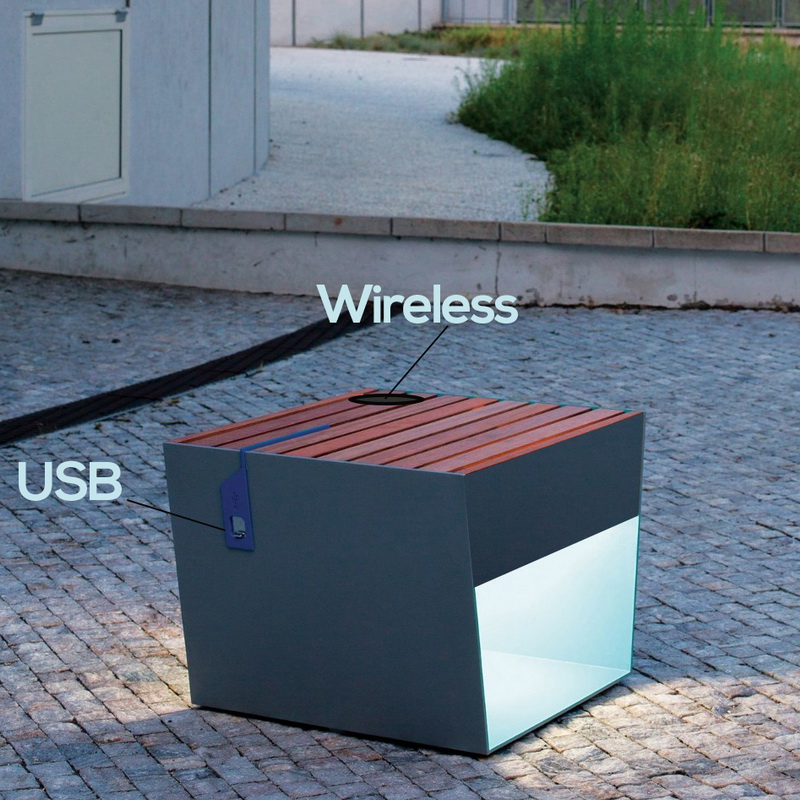 Billigt pris olika design WiFi USB laddning Solar Metal Box