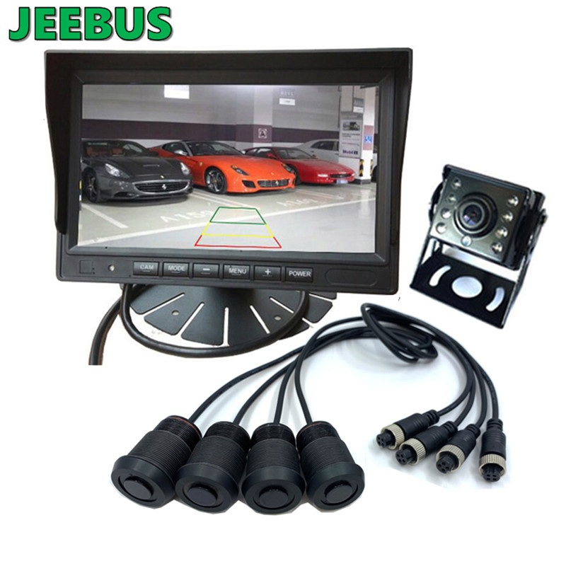 Ultraljud Digital Visual Radar Parking Sensor Monitor System för Truck Bus