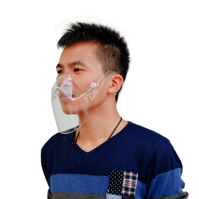 Plast synlig munskydd Anti-dimma Andningsskydd Skyddande munskydd Transparent mun- och nässkydd