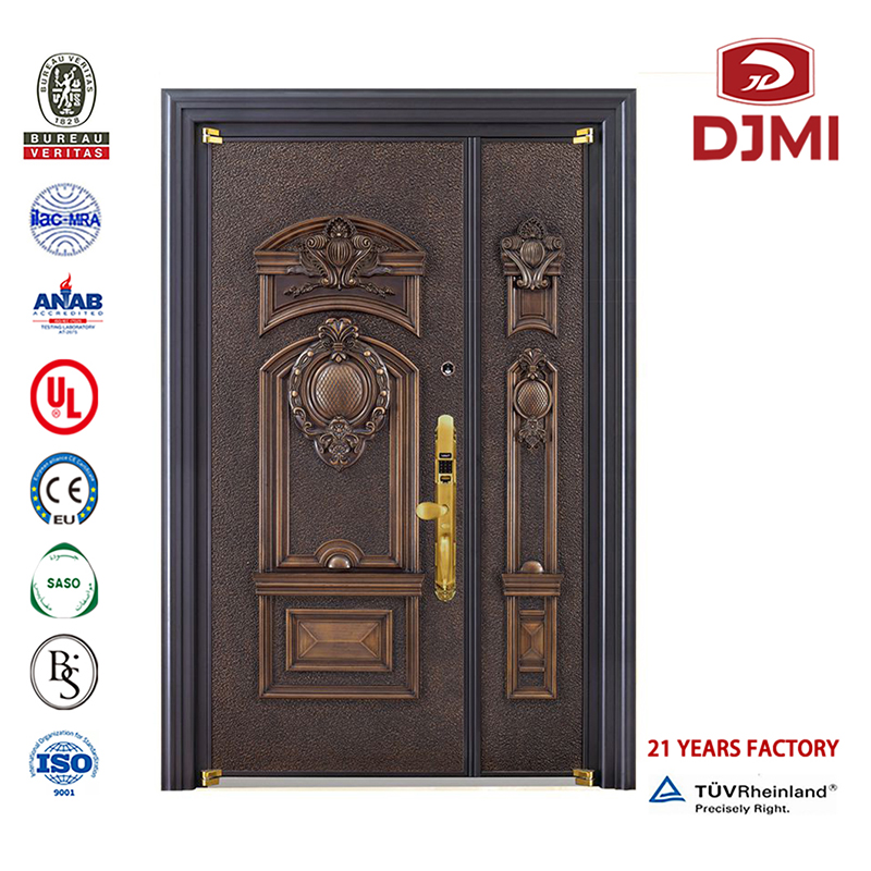 Nya inställningar Hög kopparfärg mot stöld av inre stål Dörrar Single Armed Doo Chinese Factory Foton Doo Design High Quality Steel Security Doors Bostadshus Armed Wooden Doo