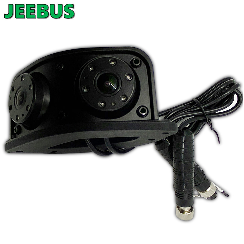 HD vattentät nattsyn framifrån AHD Dual Video Dash Cam Mirror DVR Monitor System för buss