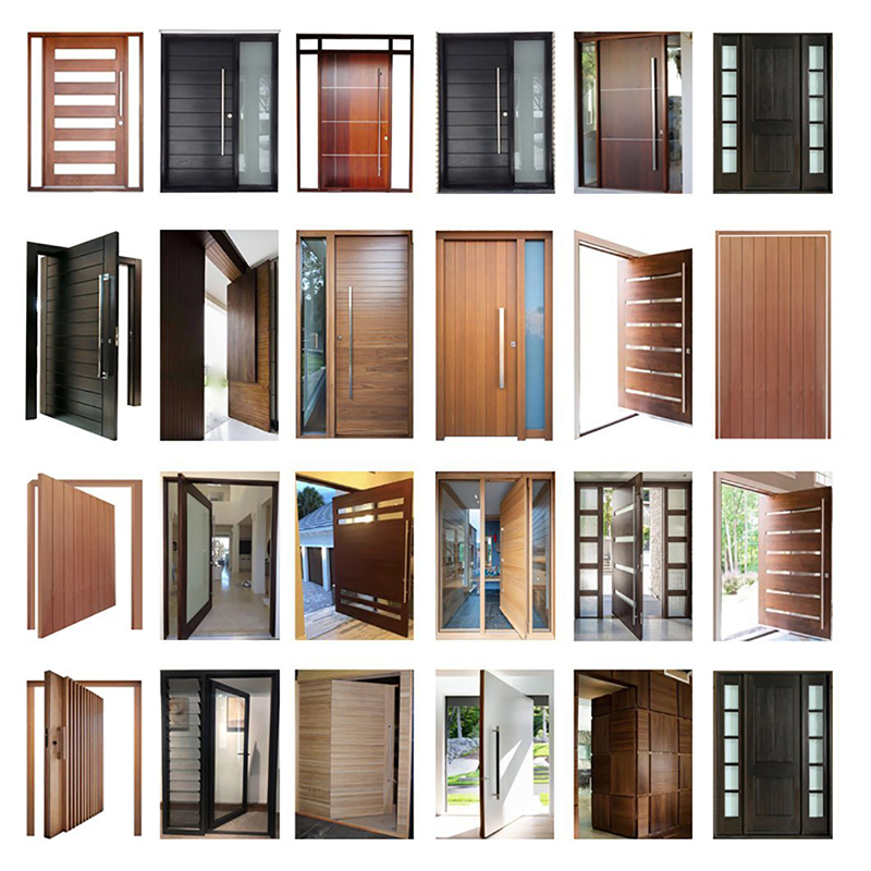 Billigt huvud- och formgivningsformat Fast dubbeldörrars entréträ anpassat till en glidande huvudteak med glas och trädörr Double Wooden Doors nya inställningar Design Fast pikat Main Carved Entrance Door