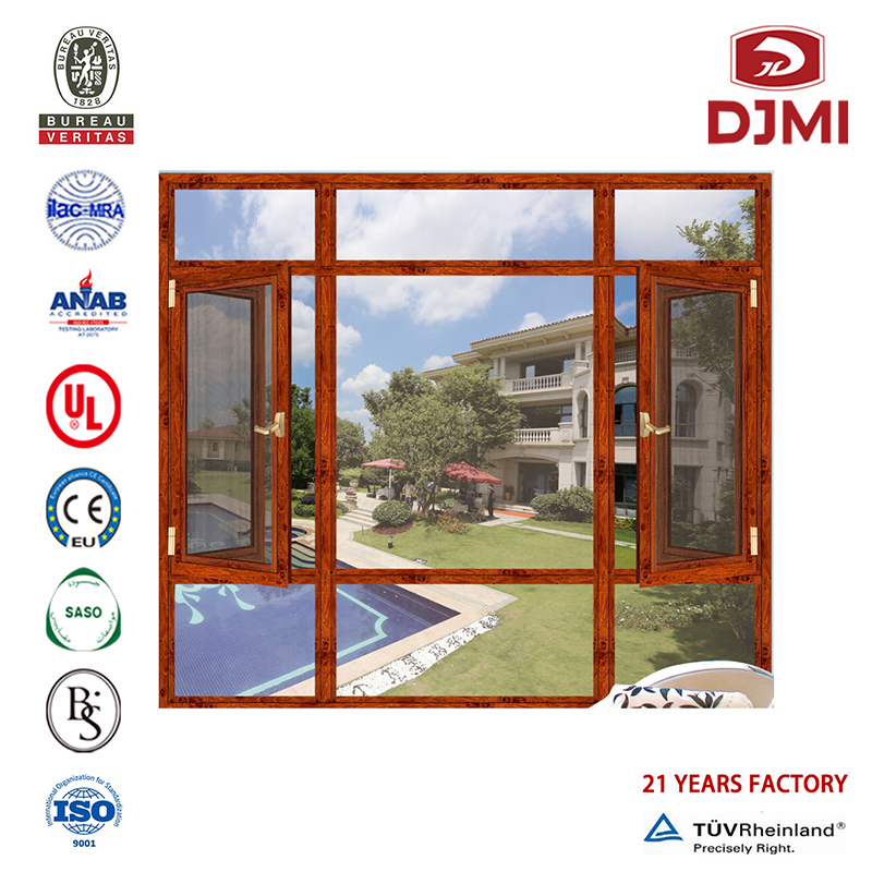 Ny design fransk stil persienn inuti dubbelglas vatten- och ljudisoleringsfönster tillverkare helt ny persienn inuti dubbelglas aluminiumprofil gungfönster veranda fönster