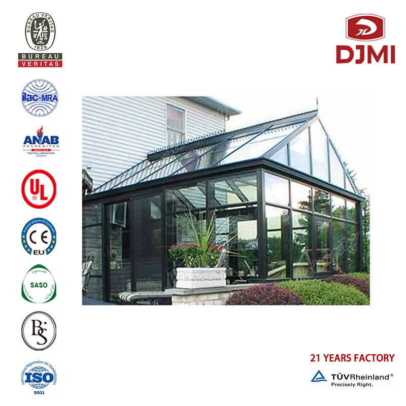 Solrum Flat Roof Winter Greenhouse Laminerat glas Aluminium Sunroom New Design Room Sun House Isolerade glas Wind Protection Aluminium Sunroom Brand Ny Hot-Selling Encing Sunroom Aluminium Frame Flat Roof and Folding Door Green House