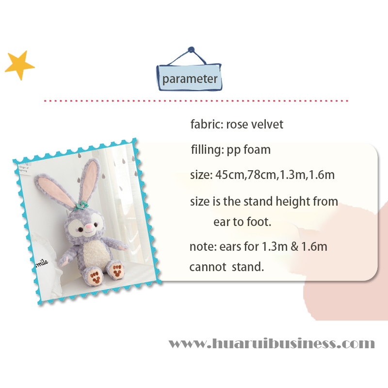 rosa sammet kanin plysch leksak, fylld docka, present, present, reklamartiklar, premium