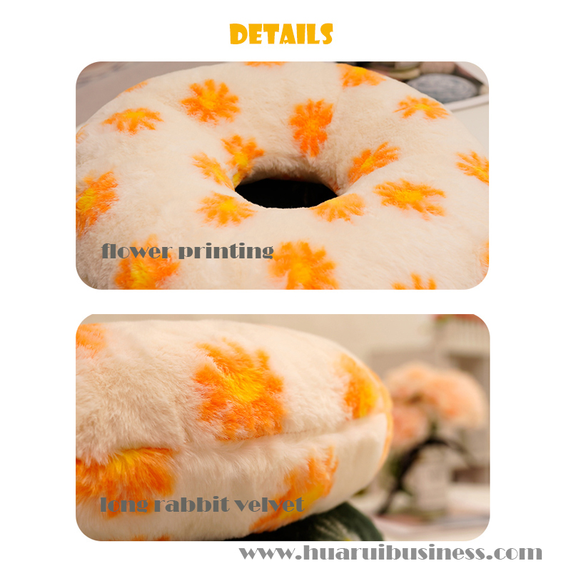 liten tusensköna tryckande kanin pälssammet donut kudde/plush kuddleksak