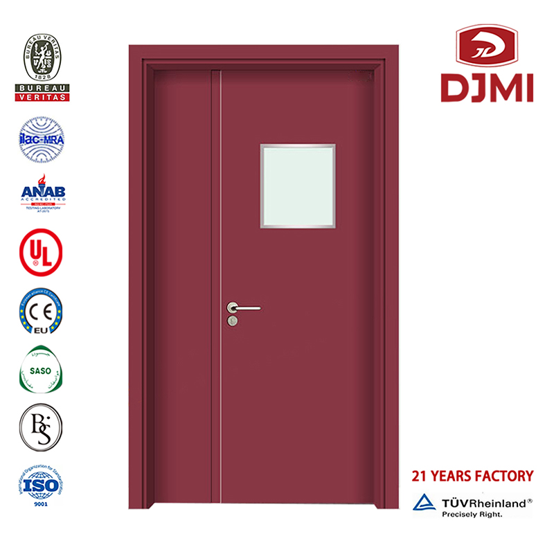 Billigt trä med Windows Toilet Glass Standard Hospital Door Anpassad färg Etable Fiberglass Hotel Equipment European Design Door Inställningar Stain Exterior Doors Hotel Fire Rated New Model Hospital Door