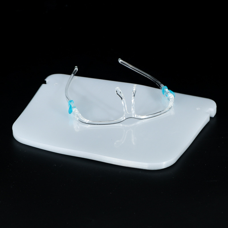 Transparent Shield OEM Anti Splash Rexable Face Protection Visor PET Film Face Shield With Glasses