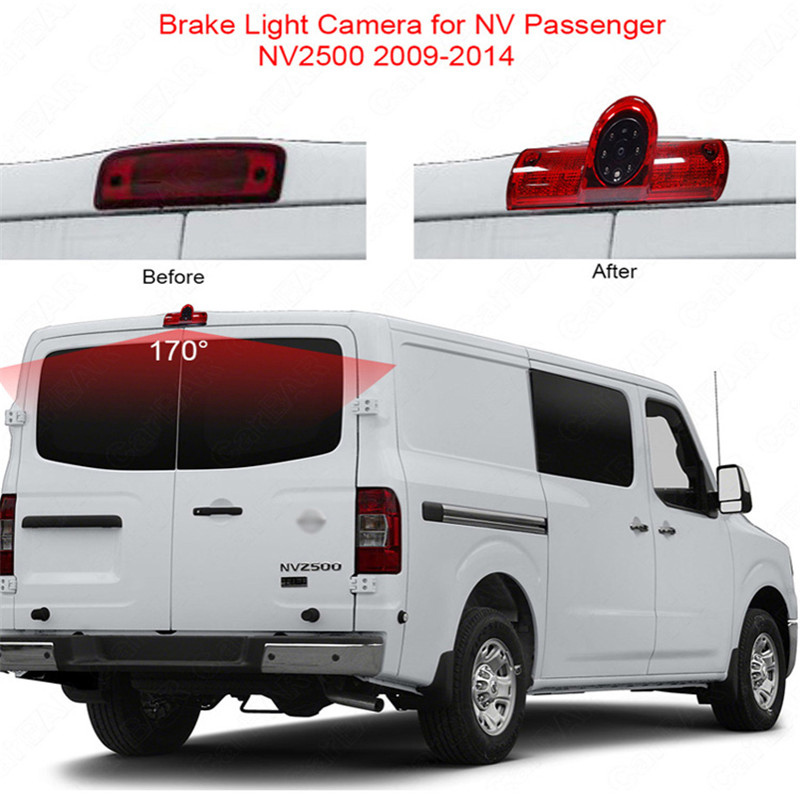 Automatisk nattparkering av nattvyer med omvänd backup- videokamera för Nissan Passage NV 1500 2500 3500 Cargo Van 2009-2016