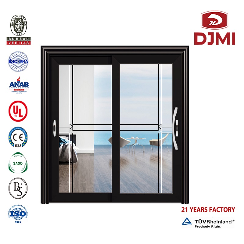 Aluminiumdörrar och fönster Helt nya Zen Designs Ramöverdrag 1,2-2,0 mm Tjocklek Aluminium Skjutdörr Aluminiumdörrar och Windows Hot Selling Glidande fyra paneler Aluminiumspår Dubbelhärdat glas Kinesisk tillverkare Kommersiell dörr