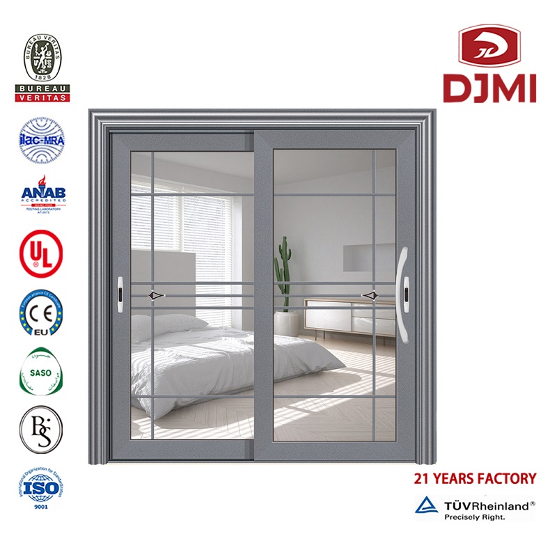 Skjutbar smal ram Aluminium Skjutdörr Multifunktionell Aluminium Kommersiell 96 X 80 Skjutglas Aluminium Skjutdörr Professionell Exteriör Skjutdörr Gränsbrytare American Factory Outlet Aluminiumdörrar och fönster