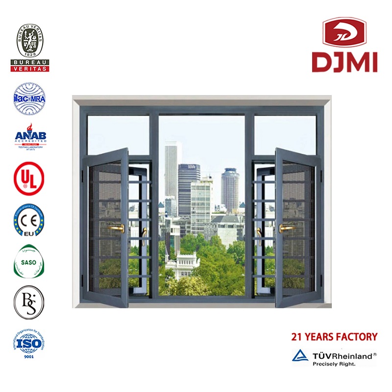 Flerfunktionell fransk stil Röd Sandalwood Aluminium Window Professional Airflow window for American Market Aluminium Frame Isolerade Windows New Temped Glass Latest Design Aluminium Casement Window Double Glazed Windows
