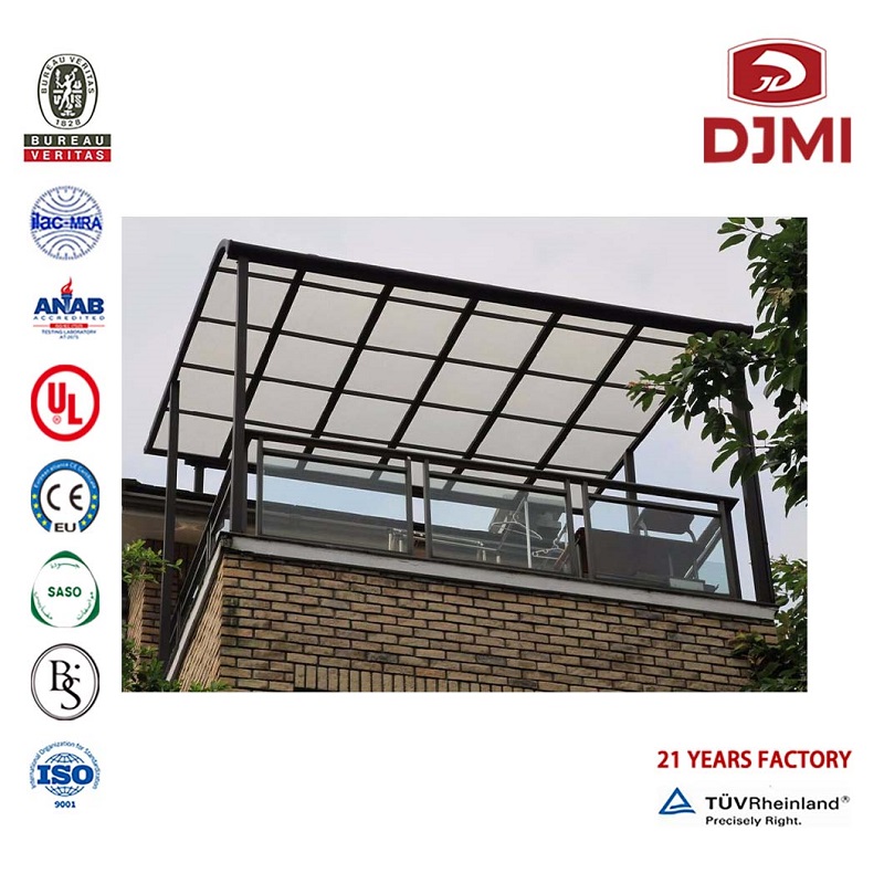 Vattensäker Patio omfattar regnsäker aluminium Carport Anpassad Balcony Patio Cover Portal Frame Struktur Modern Carport Multifunktionell Patio Solpanel Monteringsfruktur 2 Bil Metal Carport