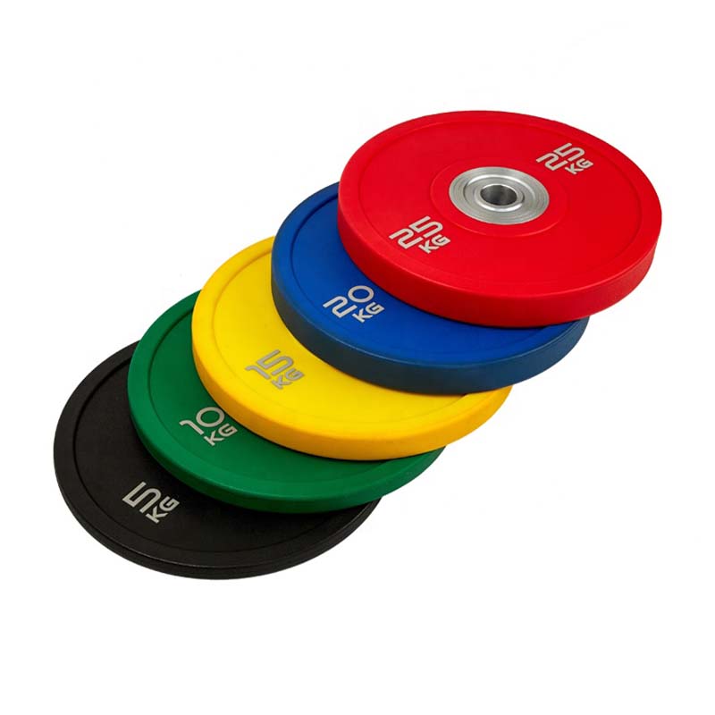 Svart/färggjutet järn/stål/gummi Lb/Kg Change Tri Grip/Gym/Olympic/Training/Competition/Standard Kalibrerad/Fractional Bumper ViktlyftPlattor i lager