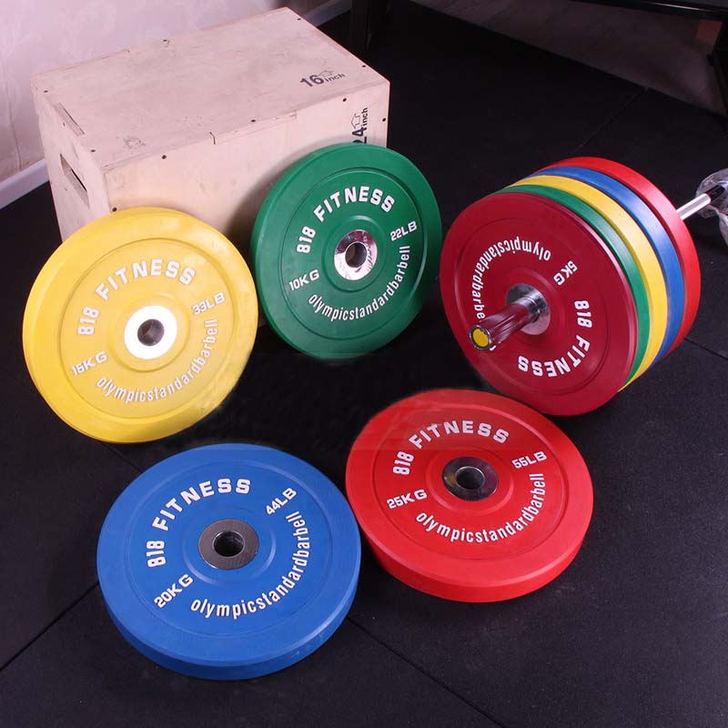 Svart/färggjutet järn/stål/gummi Lb/Kg Change Tri Grip/Gym/Olympic/Training/Competition/Standard Kalibrerad/Fractional Bumper ViktlyftPlattor i lager