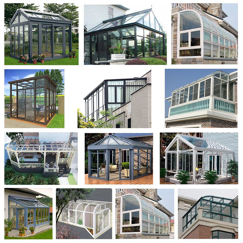 Design Aluminium Conservatory Glass Sunroom Multifunktionellt Aluminium Winter Garden Balcony Tea House Glass Room Professional Veranda Sunroom House Shanghai Factory Best Seller New Design Aluminium Sun Room