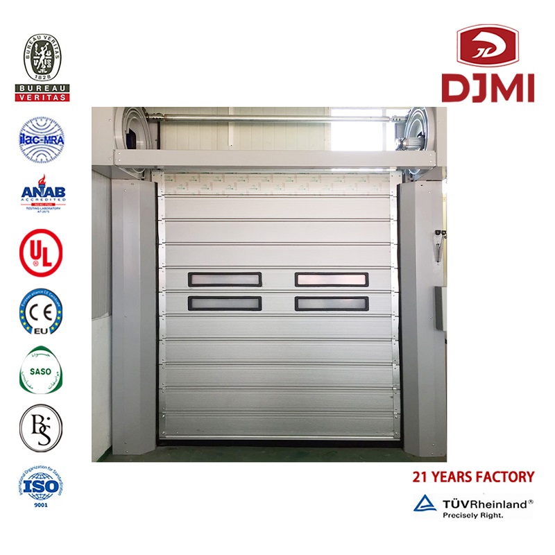 Flerfunktionell vit färgstandard aluminium Yta Garage Dörr Professional White Overhead Sectonal Doors Suppler Black Color Garage Door Ny Design Overhead Sektion Factory Price Garage Door