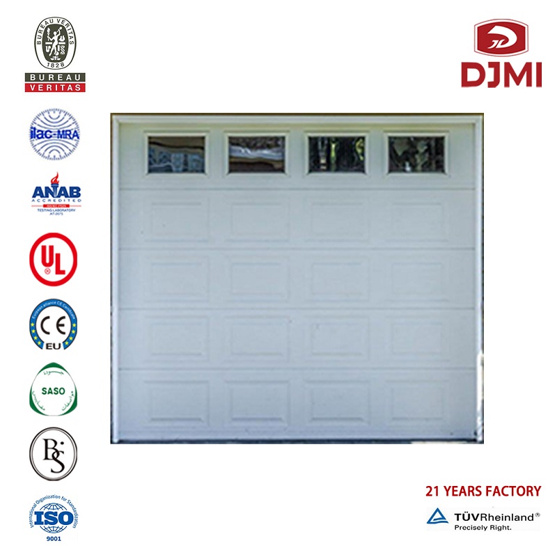 Anpassa Factory Price Öppnar Garage Section Overhead Door Multifunktionell White Color Standard Aluminum Surface Garage Port Professional White Overhead Section Doors Suppler Black Color Garage Door