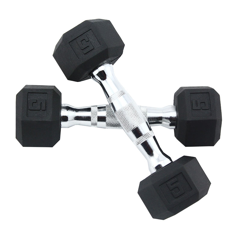 Gym Hex Hantlar Gummi Encased Massiva viktsatser Sexkantiga Hexa Hantel Set