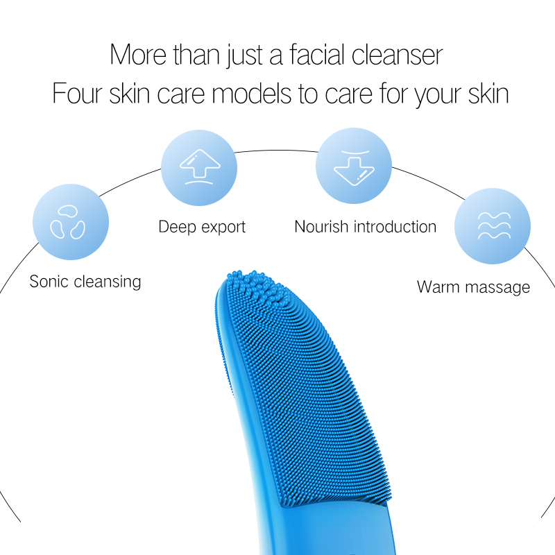 Skönhet Sonic Electric Face Cleansing Brush Ultraljud Facial Skin Scrubber